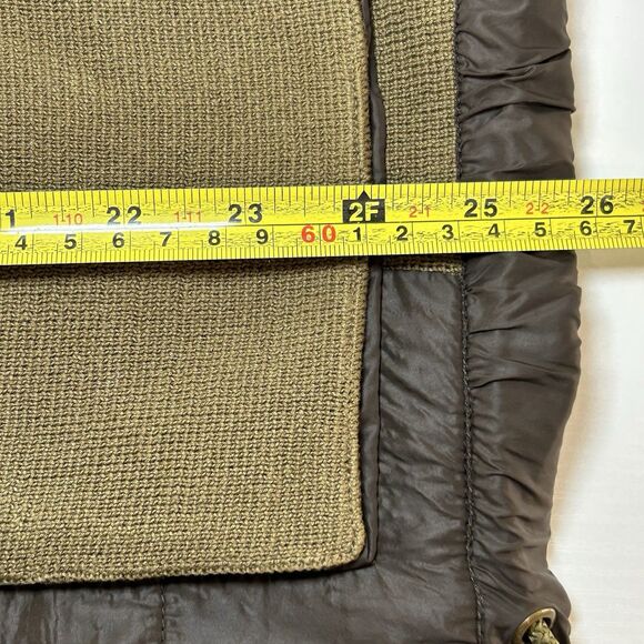 Eddie Bauer Women's Large Green Sweater Vest Military Army Style Full Zip Knit - Picture 10 of 12